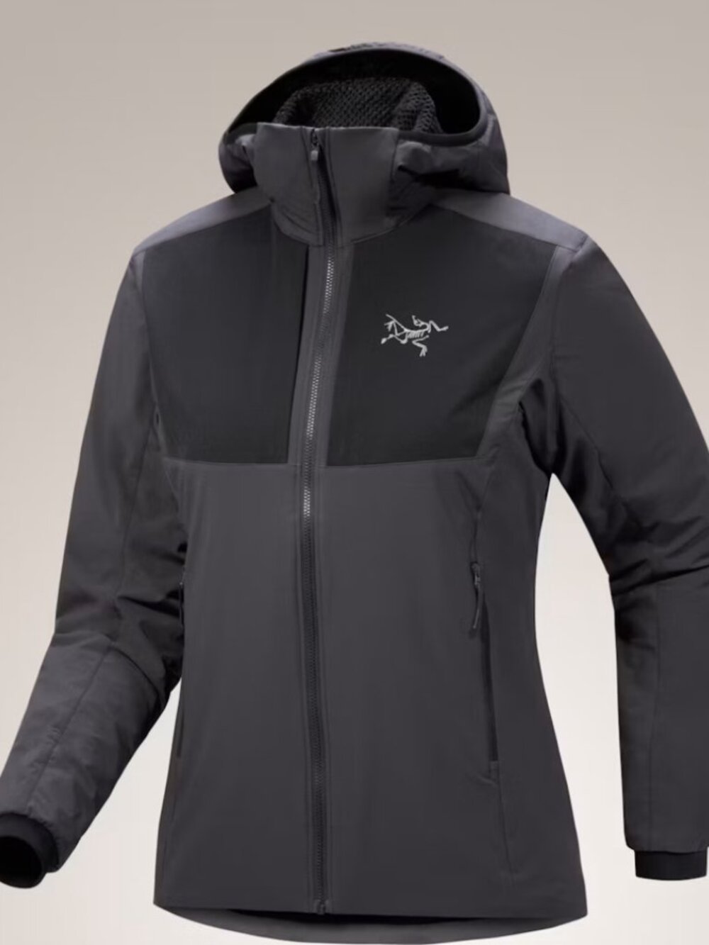 NWT Arc'teryx Women's Charcoal Black Hooded Softshell